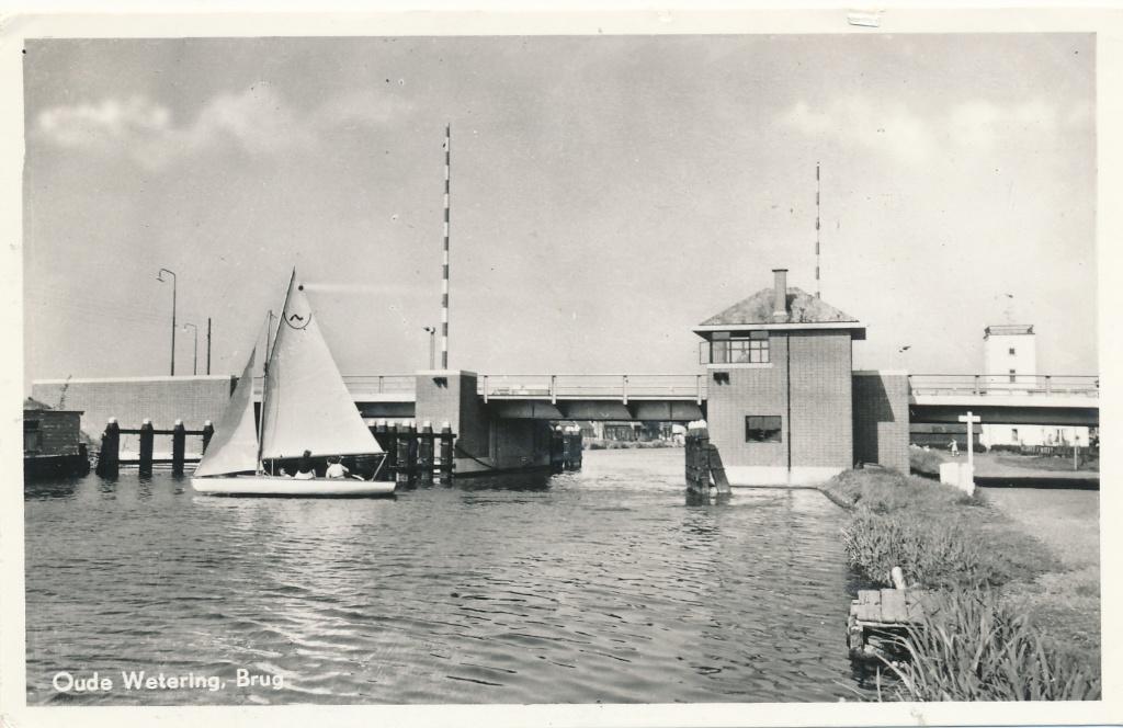 1458  Oude  Wetering, Brug, Verzamelen, Ansichtkaarten | Nederland, Ophalen of Verzenden, 1940 tot 1960, Zuid-Holland
