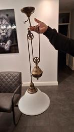 Antieke Geelkoperen Hanglamp, 97cm, Antiek en Kunst, Antiek | Lampen, Ophalen