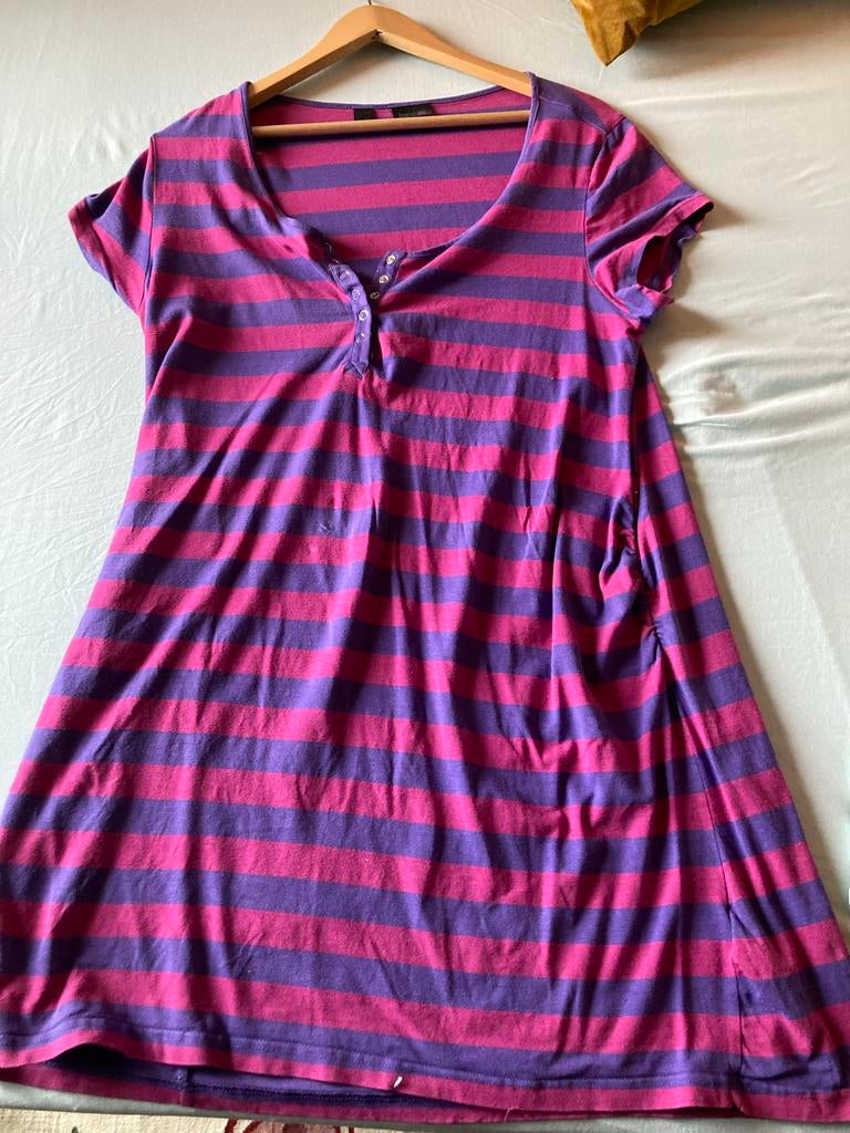 Bonprix Zwangerschapsjurk Maat 44/46 Borstvoeding, Paars, Maat 46/48 (XL) of groter, Ophalen of Verzenden, Zo goed als nieuw