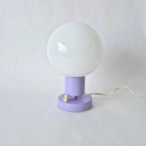 Space age jaren 70 paarse tafellamp - Vintage tafellamp, Huis en Inrichting, Lampen | Tafellampen, Gebruikt, Minder dan 50 cm