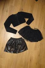 2 rokjes & bolero zwart/goud mt 146/152, Ophalen of Verzenden, Zo goed als nieuw, Meisje, Jurk of Rok