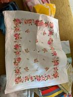 Vintage kussenslopen met roze roosjes. Nieuw, Ophalen of Verzenden, Zo goed als nieuw, Roze, Vierkant