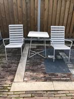 Tuinset, 2 stoelen en hoge tafel. Koopje €25,00, Ophalen, Gebruikt, Metaal
