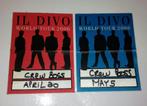 Il Divo BACKSTAGE PASS set van 2 Rotterdam 2006, Verzamelen, Verzenden, Gebruikt, Gebruiksvoorwerp