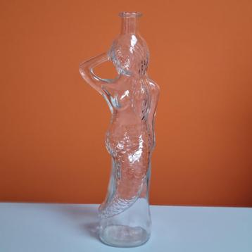 transparante glazen fles zeemeermin beschikbaar voor biedingen