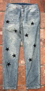 Nieuwe Grijze Herenjeans – Gebleekt met Sterren – Maat 32, Ophalen of Verzenden, Nieuw, Grijs, W32 (confectie 46) of kleiner
