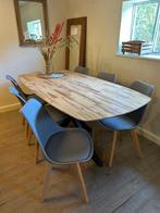 Nieuwe kunststof stoel grijs met kussentje, Nieuw, Ophalen, Hout, Eén