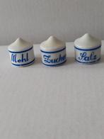 Porcelein mini Mehl, Zucker en Salz., Ophalen of Verzenden