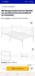 Mooi metalen bed!, 90 cm, Stapelbed, Ophalen of Verzenden, Eenpersoons