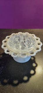 Bloemensteker glas opaalglas schaaltje, Ophalen