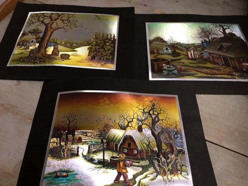 Drie etsen van Ivo Cenkovcan (reproducties, 20 x 16 cm), Antiek en Kunst, Kunst | Litho's en Zeefdrukken, Ophalen of Verzenden