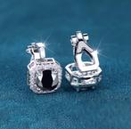 Witgoud verguld clips oorbellen met zirkonen, Sieraden, Tassen en Uiterlijk, Oorbellen, Overige materialen, Nieuw, Ophalen of Verzenden