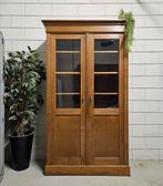 Antieke eiken XL schoolkast vintage boekenkast Art Deco kast, Ophalen of Verzenden