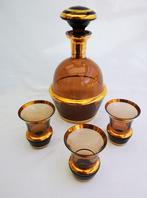 vintage are deco Tsjechisch Bohemian wijn karaf 24KT Glazen, Antiek en Kunst, Antiek | Glas en Kristal, Ophalen of Verzenden