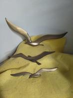 14401) 3 mooie grote messing vogels voor tegen de wand, Ophalen of Verzenden