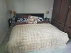 Ikea Malm bed 160 + lattenbodems, Ophalen, Gebruikt, Zwart, Tweepersoons