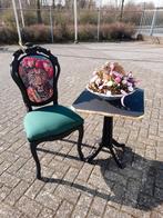 1 x mooie brocante barok stoel tijger opnieuw gestoffeerd, Huis en Inrichting, Stoelen, Ophalen of Verzenden, Zo goed als nieuw