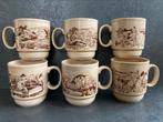6 Vintage  mokken  uit de jaren 70, Staffordshire England, Huis en Inrichting, Keuken | Servies, Ophalen