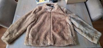 Zara imitatiebont winter jas maat M beschikbaar voor biedingen