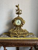 Antieke Mantel Klok. Horloge Du Chateau. Brons. Koper., Antiek en Kunst, Ophalen