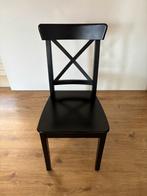 Zwarte Houten Eetkamerstoelen (2x), Ophalen, Twee, Zwart, Zo goed als nieuw