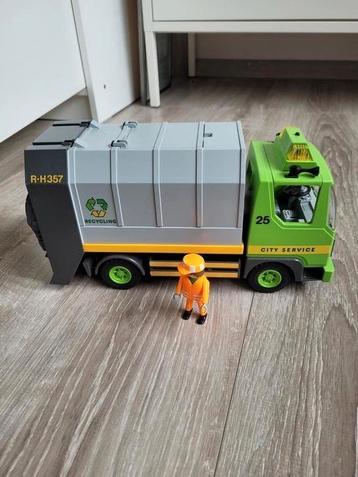 Vintage vuilniswagen met zwaailichten van playmobile  beschikbaar voor biedingen