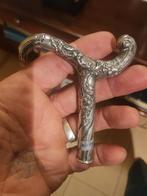 Zilveren wandelstok handvat, Antiek en Kunst, Ophalen of Verzenden