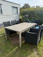 Tuinset met scheur in tafelblad, Tuin en Terras, Tuinsets en Loungesets, Ophalen, Overige materialen, Gebruikt, Eettafel
