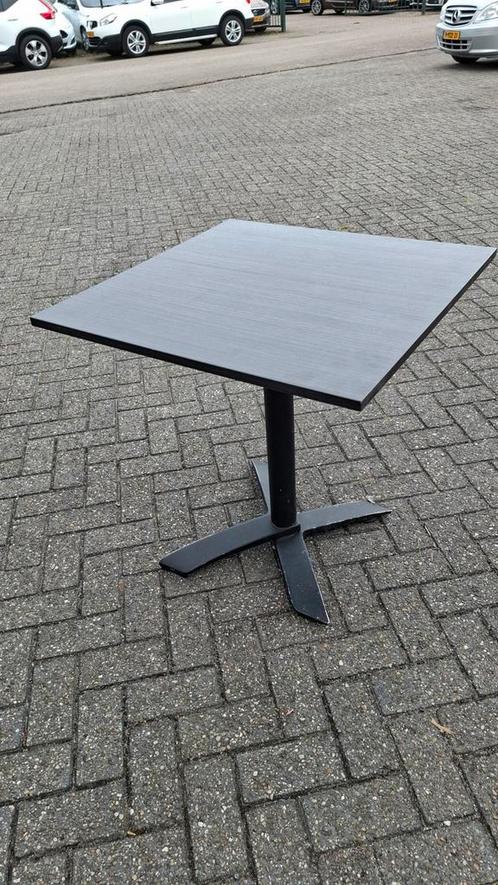 9 horeca restaurant inklapbaar 70x70 bistro tafel + stoelen, Huis en Inrichting, Tafels | Sidetables, Zo goed als nieuw, Rechthoekig
