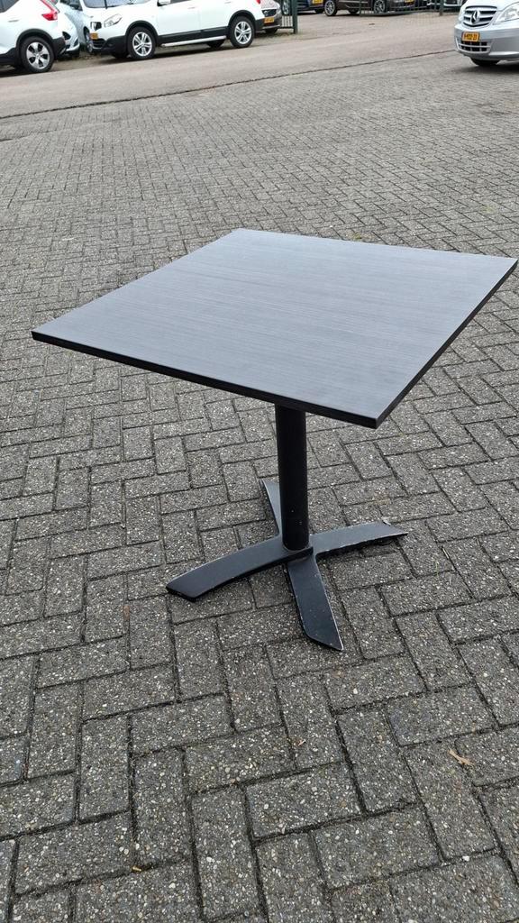 3 horeca restaurant inklapbaar 70x70 bistro tafel + stoelen, Huis en Inrichting, Tafels | Sidetables, Zo goed als nieuw, Rechthoekig