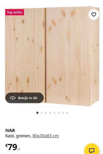 Ikea Ivar kast - zacht roze geverfd - afbeelding 2