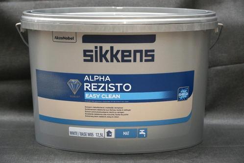 Sikkens Alpha Rezisto easyclean 12,5 Liter, Doe-het-zelf en Verbouw, Verf, Beits en Lak, Nieuw, Verf, Minder dan 5 liter, Wit