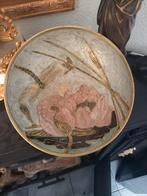 Cloisonné Koperen schaal bloem motief in zachte kleuren , Ophalen of Verzenden