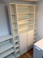 IKEA BILLY boekenkasten + OXBERG deuren - wit, Ophalen, Overige materialen, Gebruikt, 100 tot 150 cm