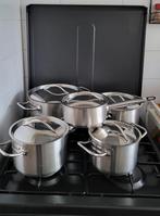 Sola RVS Pannenset 5-delig | Klassiek model | RVS deksels |, Ophalen, Gebruikt, Pannenset, Rvs