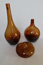 Set van 3 Handgemaakte Vintage Ikea Vazen in Oker, Huis en Inrichting, Woonaccessoires | Vazen, Overige kleuren, Ophalen of Verzenden