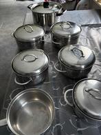 BK Pannenset RVS - Gas - Electra  : weinig voor veel !, Huis en Inrichting, Keuken | Potten en Pannen, Ophalen of Verzenden, Zo goed als nieuw