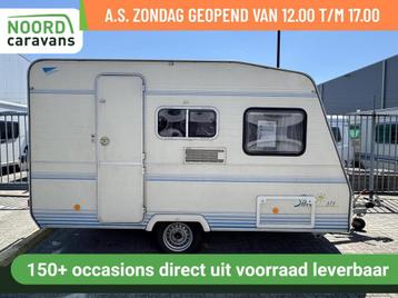 CARAVELAIR SILVER 375, DWARSBED, FIETSENDRAGER, KOELKAST beschikbaar voor biedingen