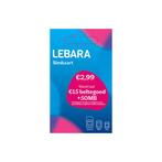 Lebara Prepaid Simkaart - 5 euro beltegoed + 50MB, Ophalen of Verzenden, Nieuw, Overige providers, Prepaidkaart