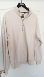 Nw. ongedr. Adidas sportieve Zip kraag sweater crème mt. L, Maat 52/54 (L), Beige, Nieuw, Ophalen of Verzenden