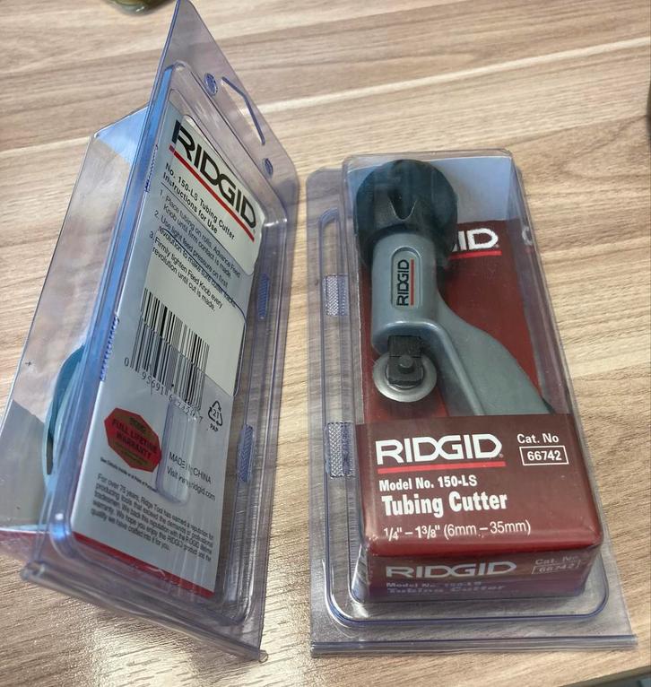 Ridgid 150-LS Pijpsnijder,  2 stuks- Nieuw in Verpakking, Doe-het-zelf en Verbouw, Gereedschap | Handgereedschap, Nieuw, Ophalen of Verzenden