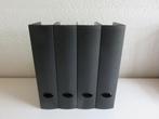 4 zwarte geperforeerde tijdschriftencassettes lectuurbakken, Ophalen of Verzenden, Zo goed als nieuw