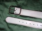 4.5 cm Wit lederen riem Divided riem, Divided, 3 tot 5 cm, Verzenden, 90 tot 100 cm