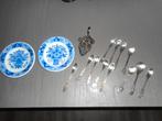 AANGEBODEN ZILVEREN LEPELS TAARTSCHEP PLUS ANTIEKE BORDEN., Verzenden, Zilver