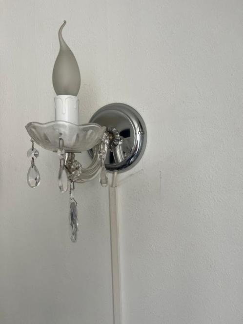 Kroonluchter Wandlampjes, Huis en Inrichting, Lampen | Kroonluchters, Zo goed als nieuw, Glas, Metaal, Ophalen