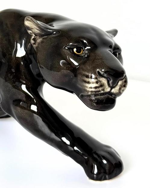 Vintage porcelain black panther by Goebel 1970s, Antiek en Kunst, Kunst | Designobjecten, Ophalen of Verzenden