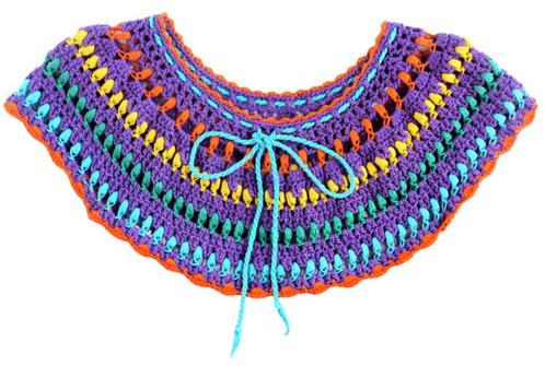 Kraag Gehaakt Handwerk Kleurrijk Past altijd Nieuwstaat, Kleding | Dames, Overige Dameskleding, Zo goed als nieuw, Ophalen of Verzenden