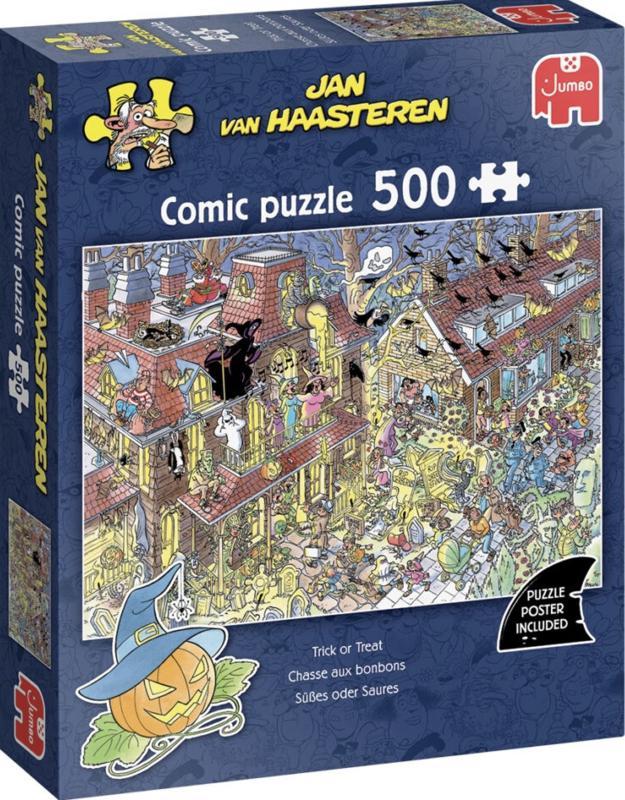 Jan van Haasteren - Trick or Treat - 500 stukjes  (NIEUW), Hobby en Vrije tijd, Denksport en Puzzels, Nieuw, Legpuzzel, 500 t/m 1500 stukjes