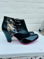 Enkrl laarsje Cristofoli  38 zwart lak met roze zool, Zwart, Lage of Enkellaarzen, Ophalen of Verzenden, Zo goed als nieuw