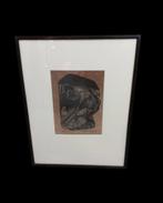 Spitten houtsnede George Noteboom 1906-1987, Antiek en Kunst, Ophalen of Verzenden